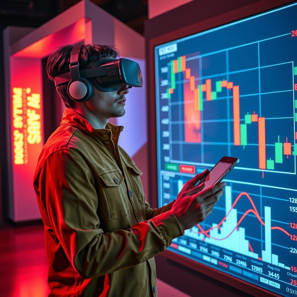 Estudiante aprendiendo sobre análisis técnico con entorno gamificado