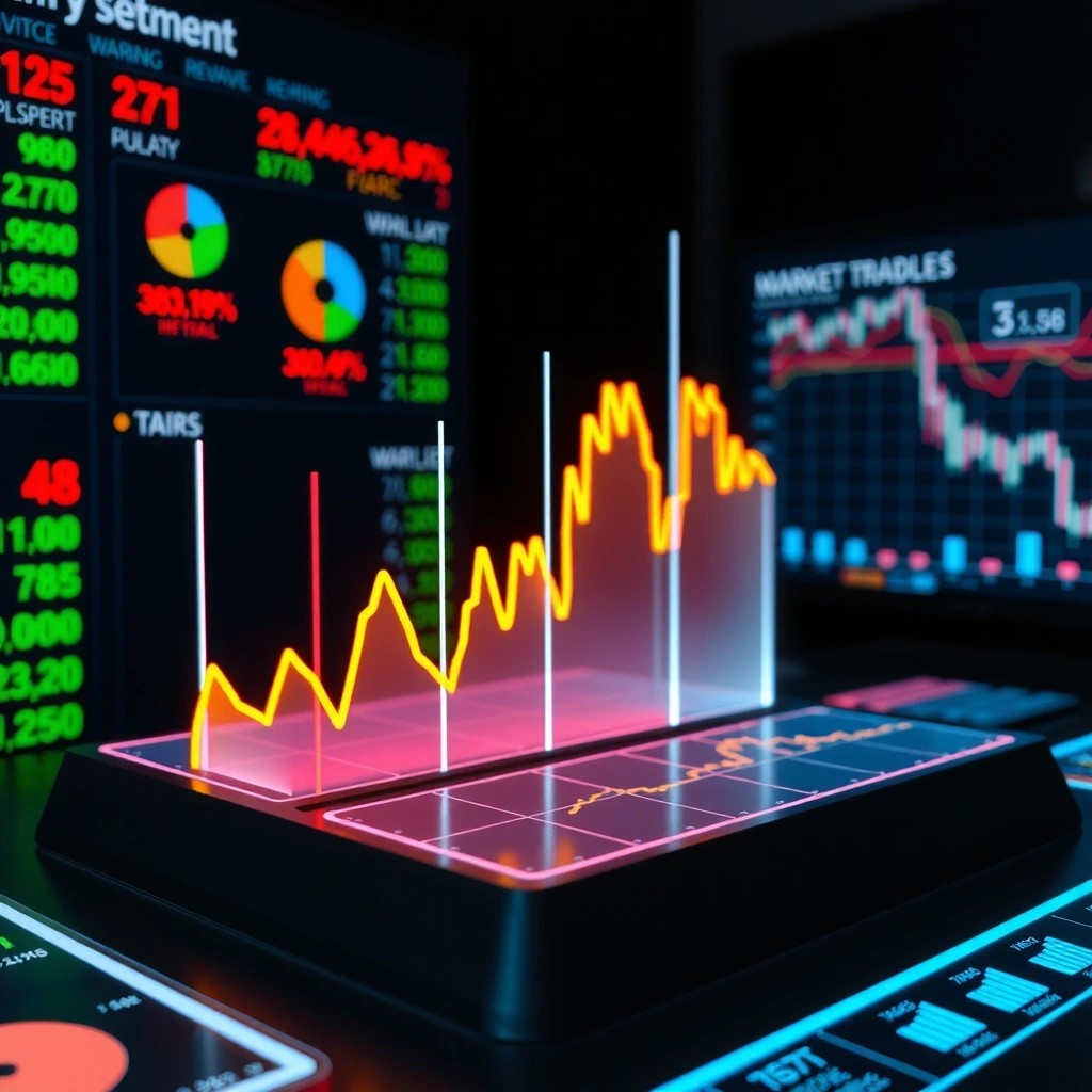 Análisis de mercado con elementos holográficos